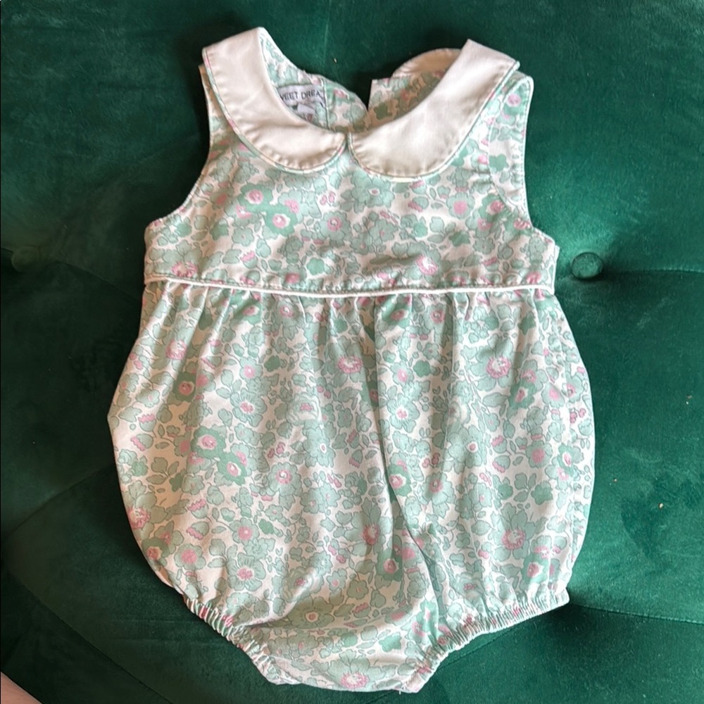 Sweet Dreams Pastel Floral Baby Romper